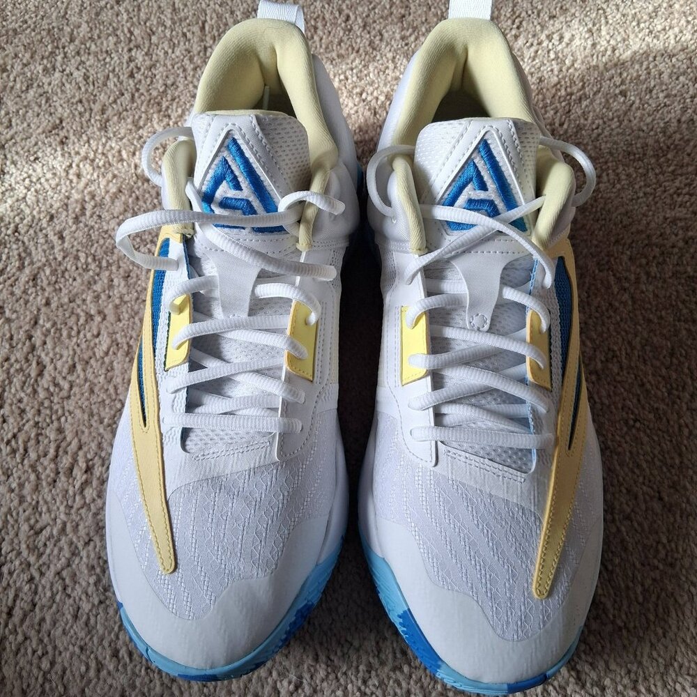 Nike Mens Giannis Immortality 3 White-Light Photo Blue-Yellow Sz 12 - Picture 4 of 6